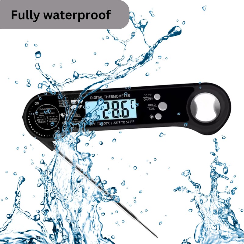 Instant Read Digital Meat Thermometer – Waterproof, Fast & Accurate