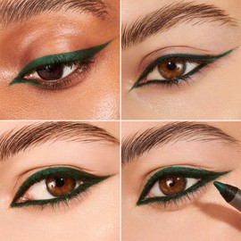 Wonderskin 1440 Longwear Green Eyeliner Pencil - Waterproof, Sharpenable Eyeliner Pencil and Smudge Proof Green Eye Liner Pencils (Pine)