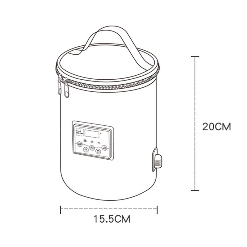 3.8L Car Bottle Warmer Baby Feeding Milk Heating Bag Travel