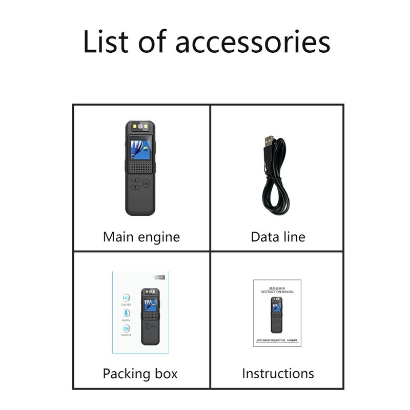 Body Cam 1080P HD Video Portable Personal Security Sport DV