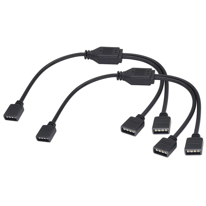HCFeng 4 Pins Y-Splitter 2way Cable 4 Pin Y Splitter