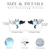 Angel and Devil Stud Earrings, 925 Sterling Silver Moonstone Stud