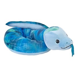 Wild Republic Squishy Snake Blue, Stuffed Animal, 52 inch, Plush Toy, Fill is Spun Recycled Water Bottles