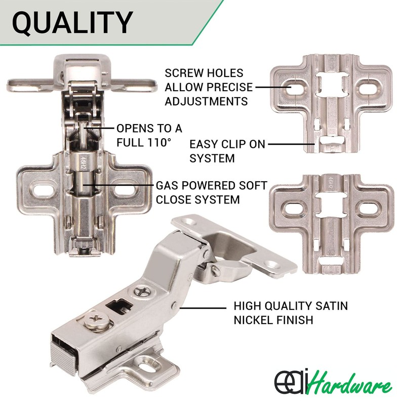 EAI Kitchen Cabinet Hinge | 35mm | Clip On Sprung