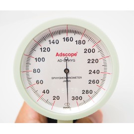 Yumed Trading AD Large Gauge Aneroid Sphygmomanometer, One-Hand, Lever Type, Large Meter, 2.8 inches (72 mm), Lightweight Type, Navy ADC226N