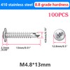 Qrity Self Tapping Screws M4.8 x 13 mm, Drill Tail