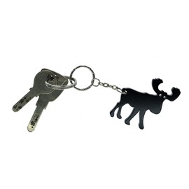 Keyring Bottle Opener Black Metallic Elk