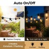 Solar String Lights Outdoor Waterproof, 21FT G50 LED Shatterproof Bulbs