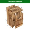 UUMENHA Durable Carbonized Cedar Owl House - 14.5×9×7.5 Inch Weather-Resistant