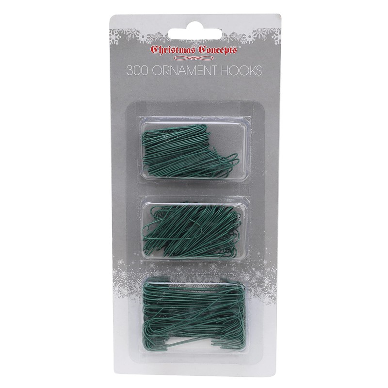 Christmas Concepts® 300 Green Christmas Tree Hooks - Baubles Hangers