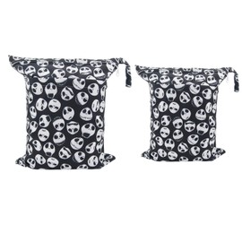 ALVABABY 3pcs Baby Cloth Diaper Wet Dry Bags Waterproof Reusable with Two Zippered Pockets Travel Beach Pool Daycare Soiled Baby Items Yoga Gym Bag for Swimsuits or Wet Clothes 3L-YA132