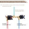 GUOYINDONG 2 Handle Shower Faucet Set, Matte Black Shower Faucet