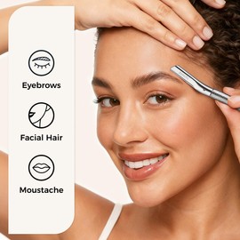ZOMCHI Eyebrow Razor, Face Razors for Women&Men, Eyebrow Trimmer Shaper with Precision Cover,Facial Shaver with 6 Blades (Silver)