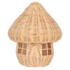 Mushroom House Night Lamp Rattan Knit Convenient Storage Mushroom Night
