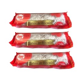 Romanian Salam de Biscuiti Happy Biscuit Salami, 3 x 120 g
