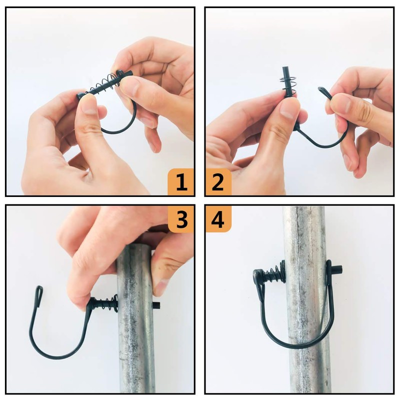 Highwild 8-Pack Silent Shaft Locking Pin with Spring - Ladder