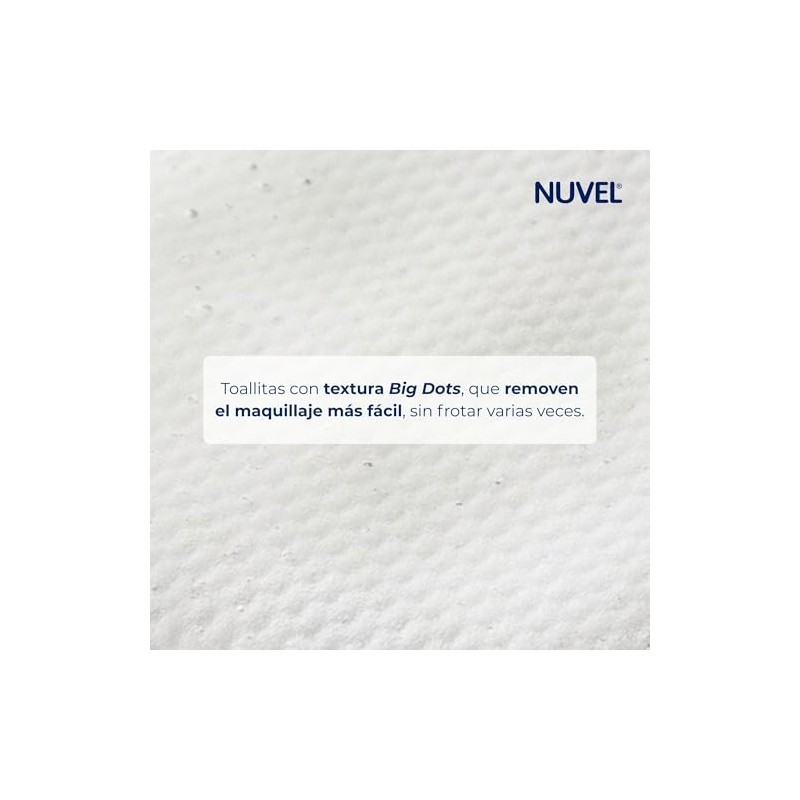 Nuvel Toallitas Desmaquillantes Hidratantes para Rostro y Ojos, 25 Piezas