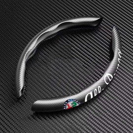 HAPIZWLU Funda de volante de fibra de carbono segmentada compatible con Alfa Romeo (para Alfa Romeo)