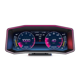 KRGNPLE Car HUD P4, Japanese Interface, OBD2, GPS, Speedometer, Slope Meter, Accelerometer, Turbine Instrument, Ambiance Light, Car Speed Display, Universal for All Vehicles, HUD Display