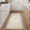 WondRg 2x6 Washable Neutral Runner Rug Beige Vintage Hallway Kitchen