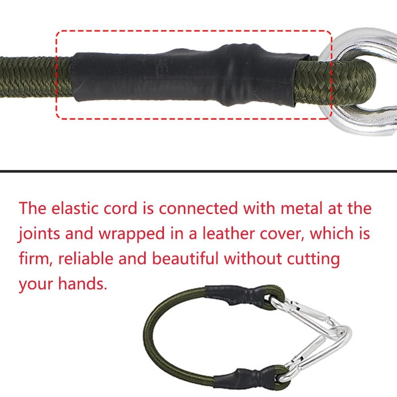 2 Pcs Bungee Cords, 60cm Heavy Duty Luggage Tie Downs