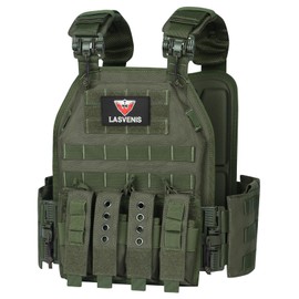 LASVENIS Quick Release Tactical Vest for Men, Adjustable Breathable Weighted Tactical Vest for Training