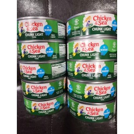 CHICKEN OF THE SEA 10 PACK CHICKEN OF THE SEA TUNA WILD CAUGHT IN WATER NET WT 5 OZ EA.EXP. 03/2026