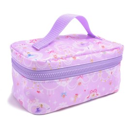 COLORFUL CANDY STYLE N0860000 Lunch Bag, for Girls, Vanity, Kids’, Stylish, Cute, Lace Patterned Pretty Ballerina, Lavender