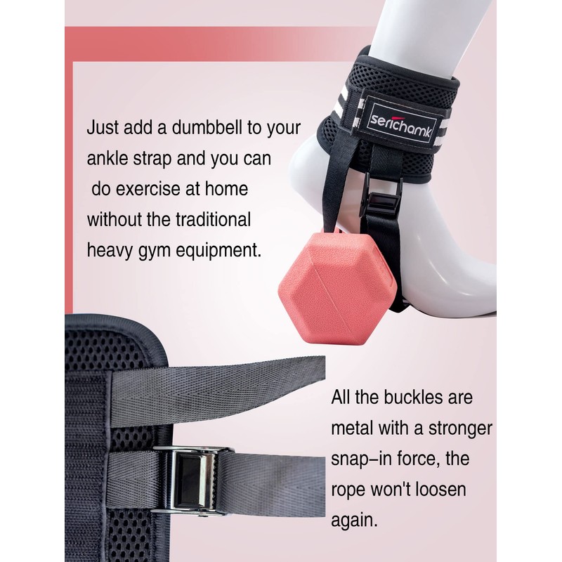 Adjustable Foot Weights Ankle Straps Dumbbell Attachment for Feet 1pc