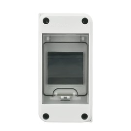 Surface-Mounted Distribution Box DIN Rail 1 Row 3 Modules 72 x 90 x 153 mm IP65 Waterproof Distribution Cabinet Surface-Mounted Fuse Box for Electrics, Communication