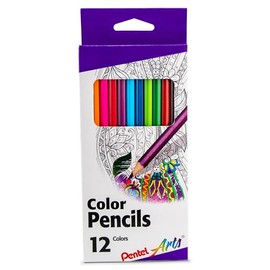 Pentel Arts Colored Pencils, Assorted Colors, Set of 12 (CB8-12)