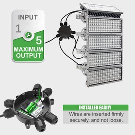 Junction Box Electrical Connector, Junction Box Covers Waterproof Cable Connector, Cable Connectors Electrical Box 2-6 Way, 22-10 AWG 32A for Ø4-9mm Cable（Easy to Install）