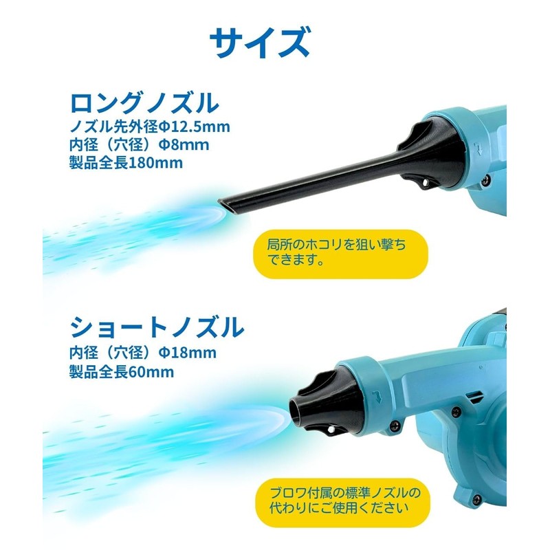 MicroBase 619600 Makita Compatible Anchor Nozzle (Long and Short Nozzle