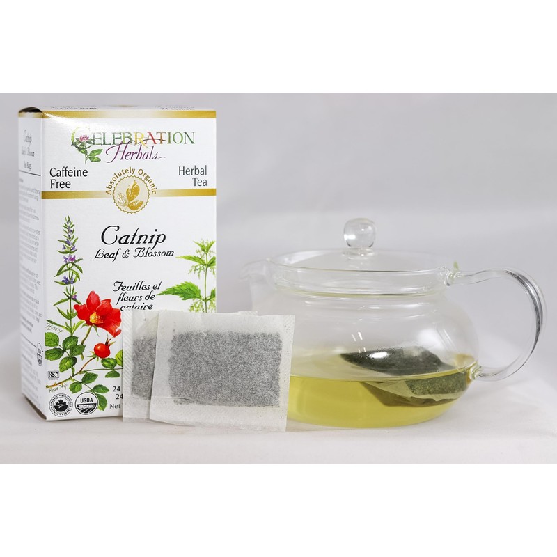 Celebration Herbals Organic Catnip Leaf and Blossom Tea Caffeine Free