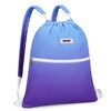 WANDF Drawstring Backpack with Shoulder Pads Sports Gym Bag Water