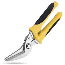 FTECYBO 8 Inch Heavy Duty Scissors, Multifunction Shears for Cutting Cable Wires, Cardboard (8-Inch Curve Snips)