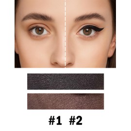 Erinde Waterproof Eyeliner Pencil, Long-Lasting Matte Eye Liner with Sharpener, Natural Long-Wear Eyeliner Pencil, Soft Smooth Smudge-Proof Eye Pencil, Hight Pigment Liner Eyes Makeup #1+#2