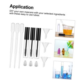 Outanaya 9Pcs Transparent Empty Eyelash Cream Container Refillable Mascara Tubes with Funnel Dropper for DIY Eyeliner Lip Gloss Travel Friendly Cosmetic Bottles