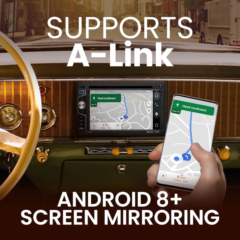 BOSS BV755BLC 6.2" Double Din Car Stereo CD USB Bluetooth