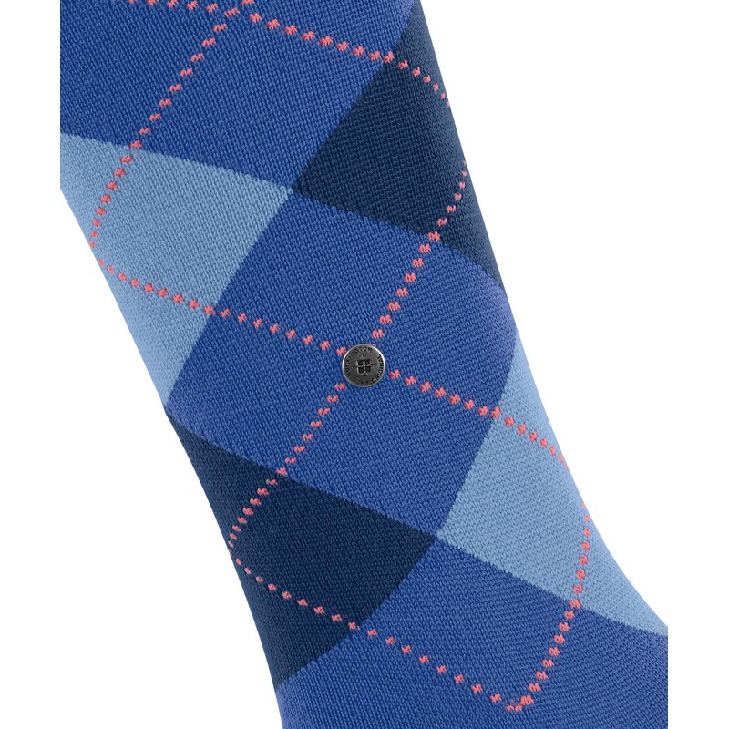 Burlington Marylebone Knee Socks Opaque Warming Effect Virgin Wool, Blue