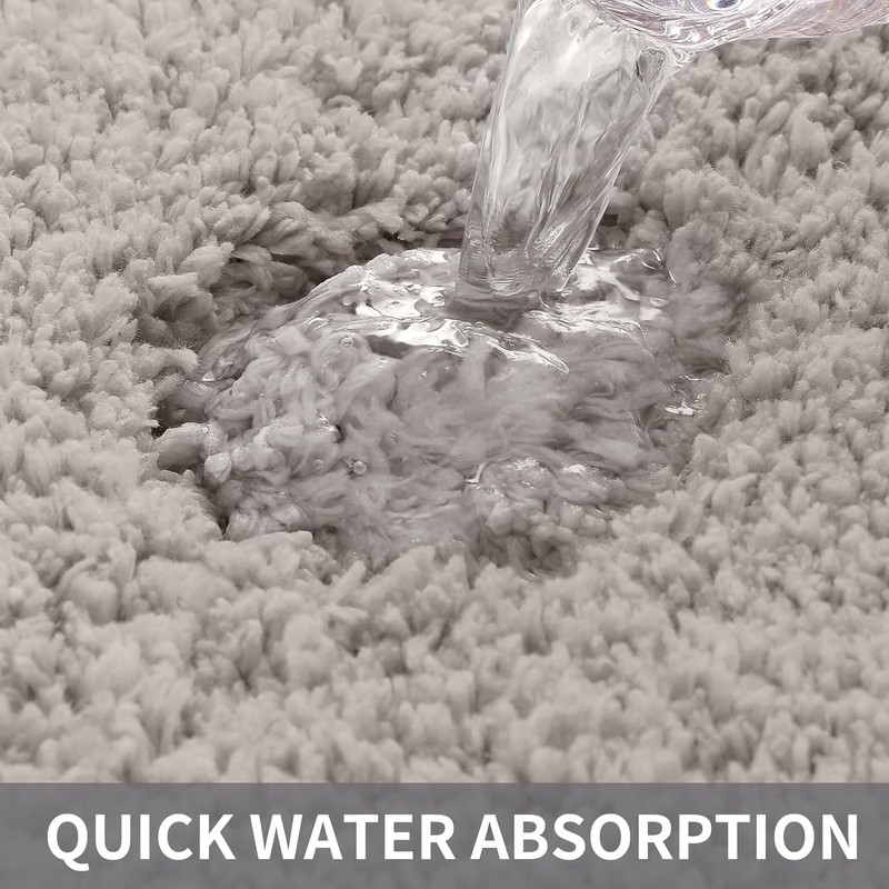 smiry Microfiber Bath Mat 40 x 60 cm, Non-Slip Super