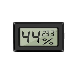 LCD Digital Hygrometer Thermometer, Mini Digital Temperature Meter Humidity Gauge for Greenhouse Cars Home Office, Black