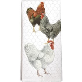 Mary Lake-Thompson Montgomery Street SLTT242 Chicken Trio Cotton Flour Sack Towel, 30 Inches