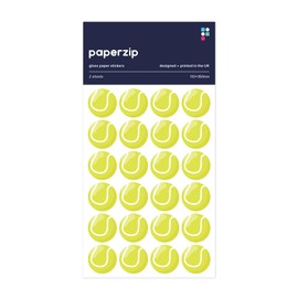 PAPERZIP - Tennis Balls – 48 Stickers for Children, Teachers, Parents, Birthdays