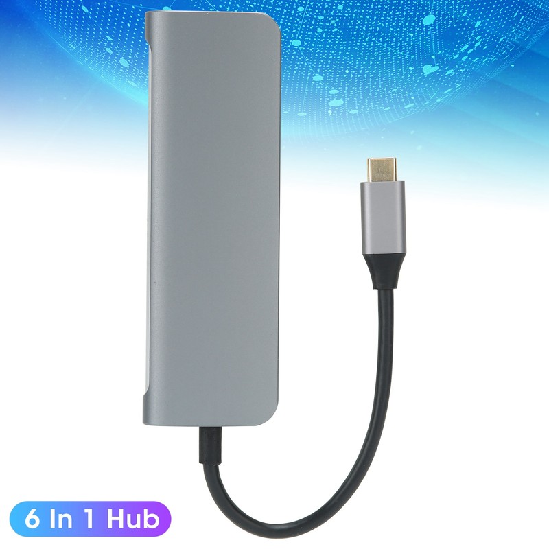 6 In 1 Hub Multifunction Network Adapter for Computer Home