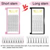 Fan Eyelash Extensions, 6D-0.07-15, Short, Ready-Made Volume Eyelashes, 0.07 D