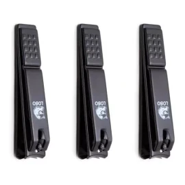Lobo Corta Uñas Antideslizante Acero Inoxidable Negro 10pz Lobo