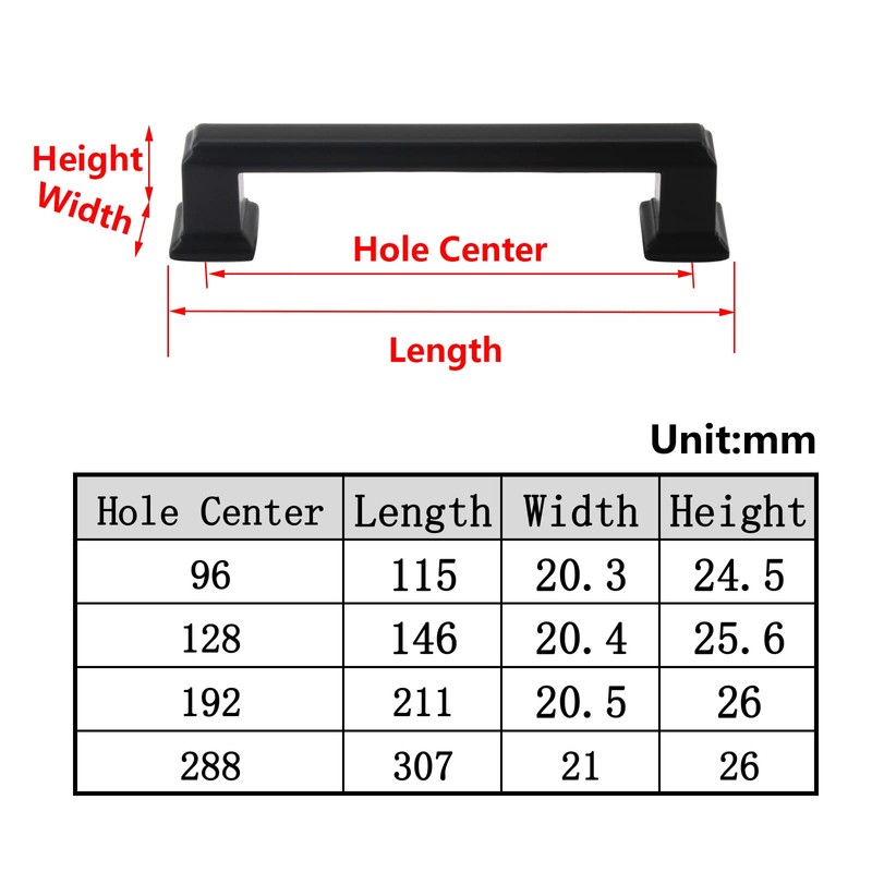 Zerniple 4 Pcs 96mm Zinc Alloy Drawer Pull Handle for