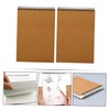 Operitacx 2pcs Bulk Ruled Sketchbooks Drawing Paper Sketching Notebooks Spiral