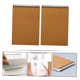 Operitacx 2pcs Bulk Ruled Sketchbooks Drawing Paper Sketching Notebooks Spiral Journals for Artists Students and Art Lovers